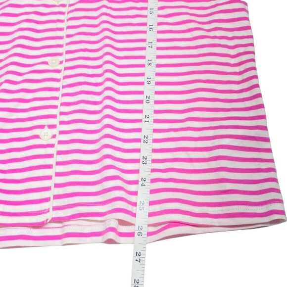 J Crew Pink and White Striped Sleep Shirt N0423 - Picture 5 of 7